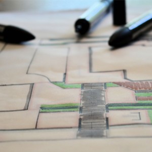 tuin ontwerp schets