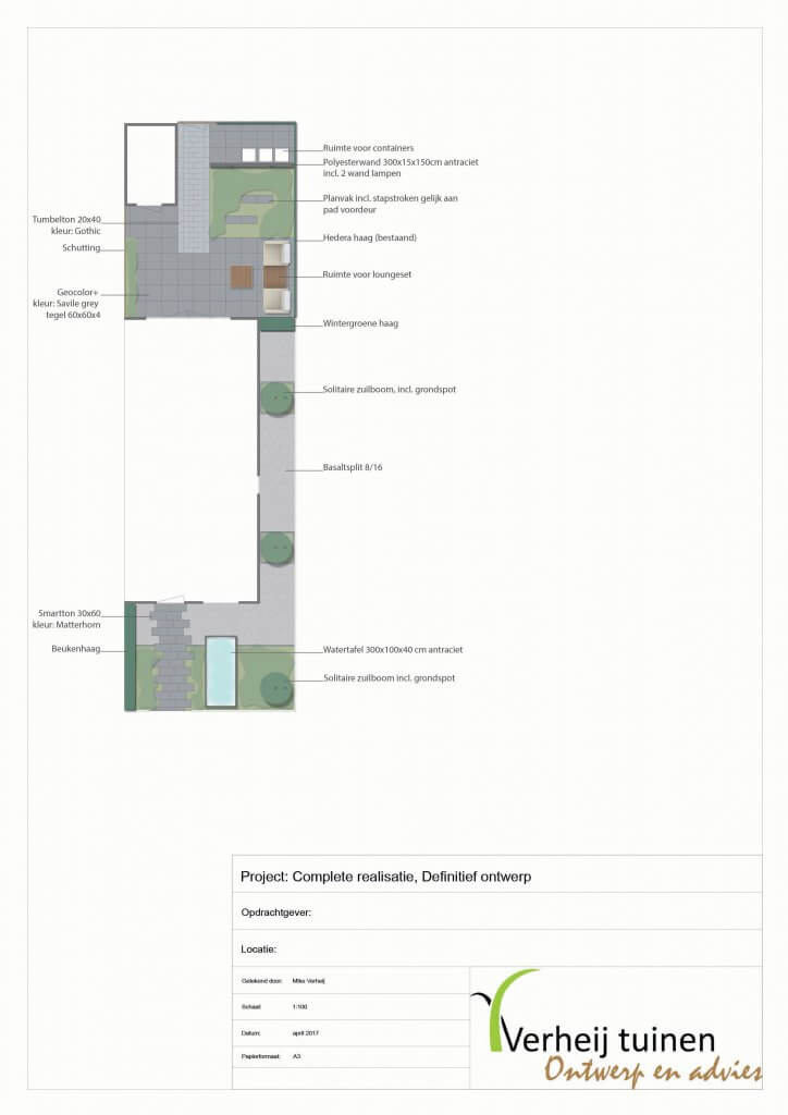 Tuin design hoekwoning